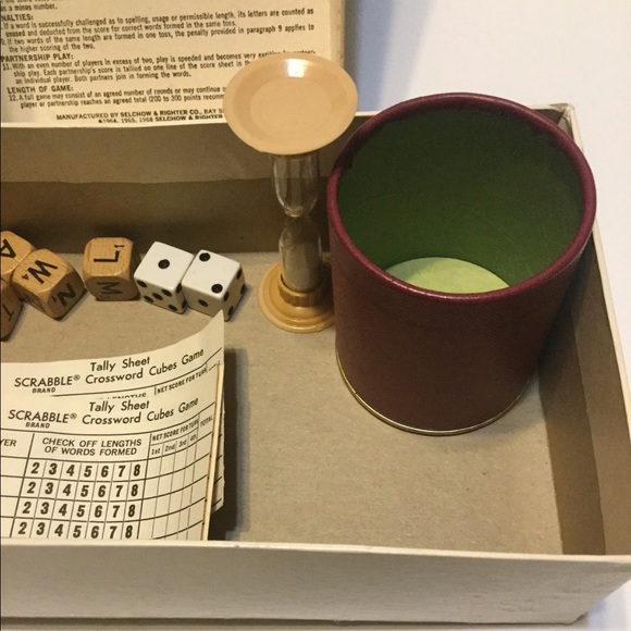 1968 Scrabble Crossword Cubes Game - Picture 6 of 6